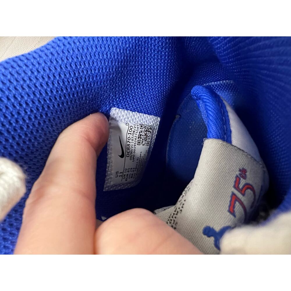Nike Air Force 1 NBA 75th White Blue Sneakers Sz 11 L - Picture 12 of 14